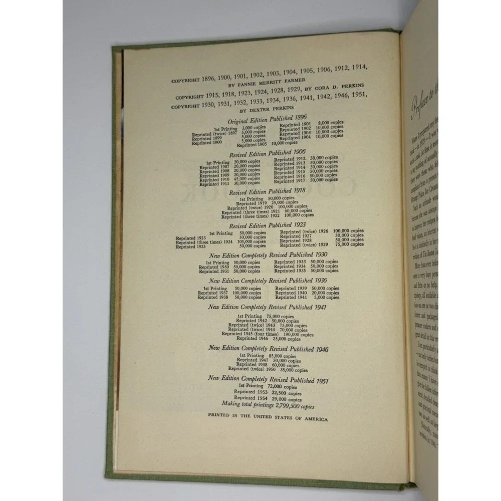 The New Fannie Farmer Boston Cooking Ninth Edition Original Paper Edition